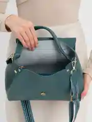 Бирюзовый сумка портфель женская, через плечо