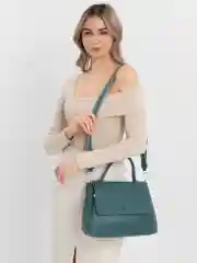 Бирюзовый сумка портфель женская, через плечо