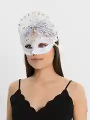Белый карнавальная маска