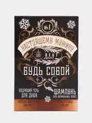 Набор "Настоящему мужику", шампунь для волос, 300 мл, гель для душа, 300 мл