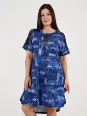 Платье-туника женская, большие размеры, хлопок