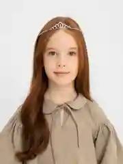 Серебряный диадема детская, корона для девочки