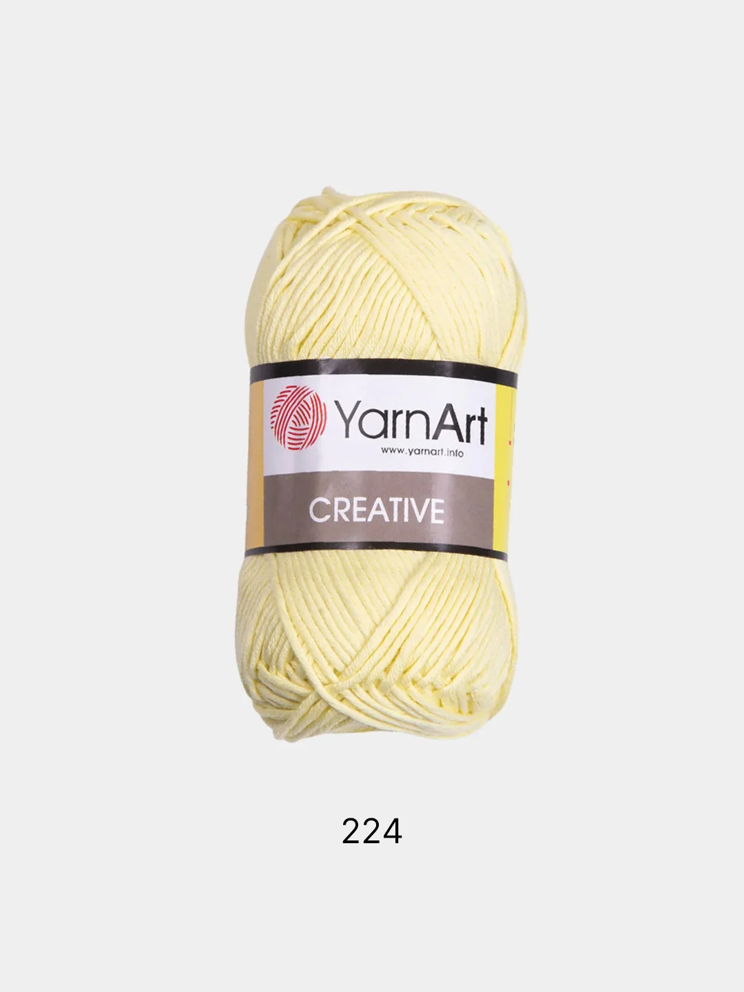 Лимонный пряжа YarnArt Creative, 50 г, 85 м, 100% хлопок