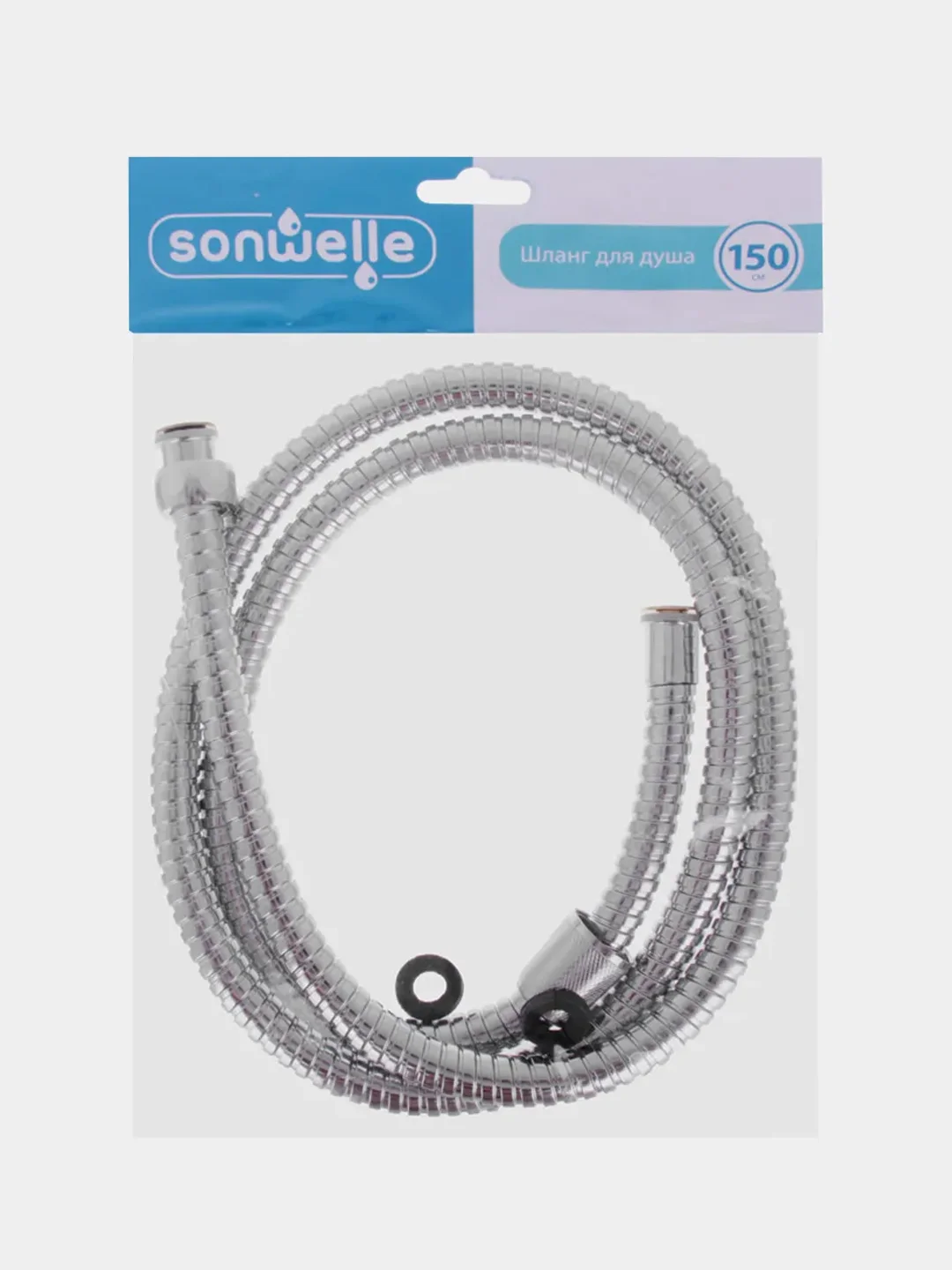 Шланг для душа 150см, 1/2"(Имп)-1/2"(Имп), сталь