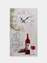 Часы настенные катина 58*34 см бесшумные большие интерьерные "Wine" 3D-Decor
