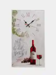 Часы настенные катина 58*34 см бесшумные большие интерьерные "Wine" 3D-Decor