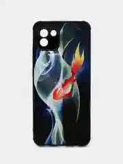 Серый чехол силиконовый с принтом Samsung Galaxy A03