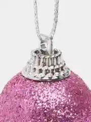 Серебряный набор елочных игрушек, украшения на елку
