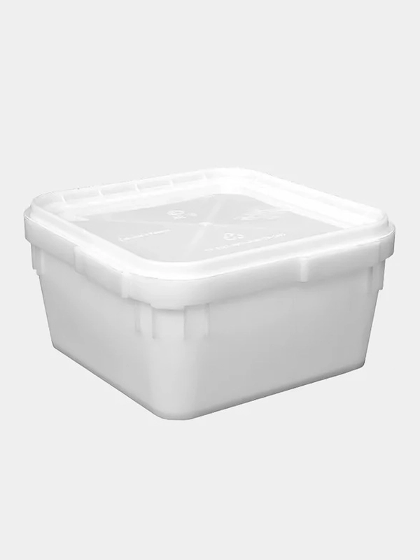 Куботейнер с крышкой квадратный для меда, икры, продуктов