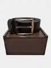 Ремень мужской, подарок мужчине на Новый год, из натуральной кожи, в подарочной коробке,