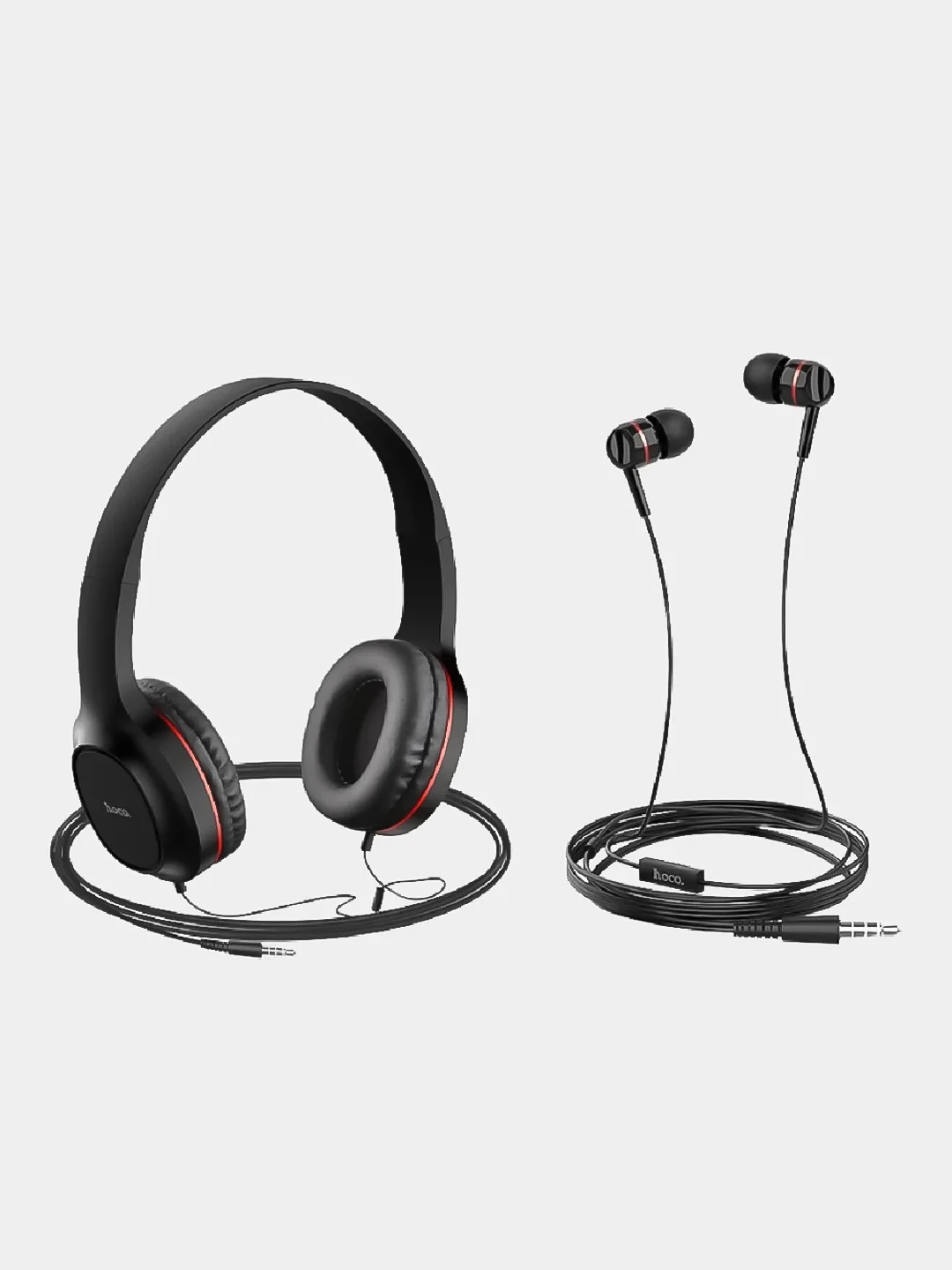 Красный проводные наушники-гарнитура, полноразмерные, вакуумные MP3, Hoco W24