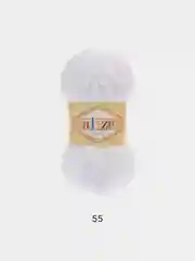 Белый пряжа Alize Softy, 50 г 115 м, 100% полиэстер