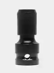 Черный переходник для гайковерта с 1/2" квадрат на шестигранник 1/4" HEX, быстросъемный адаптер