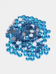 Лазурный стразы стеклянные клеевые холодной фиксации Люкс