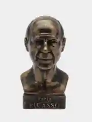 Бюст гипсовый "Пикассо", патина, высота 16 см