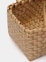 Горчичный сумка-корзина из искусственного ротанга, сумка-шоппер ручной работы