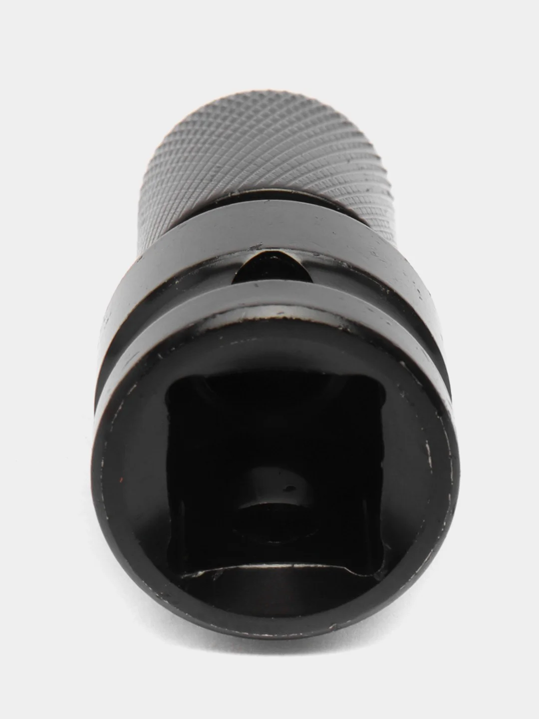 Черный переходник для гайковерта с 1/2" квадрат на шестигранник 1/4" HEX, быстросъемный адаптер