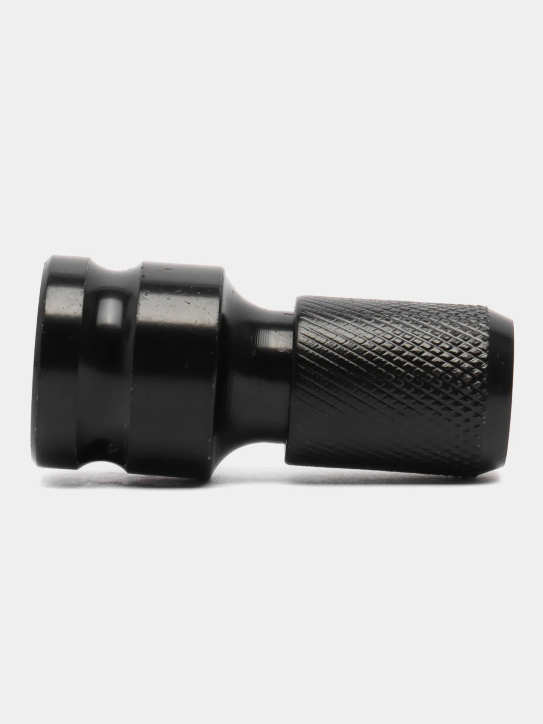 Черный переходник для гайковерта с 1/2" квадрат на шестигранник 1/4" HEX, быстросъемный адаптер