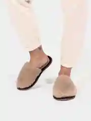 Бежевый тапочки домашние, женские, мужские, меховые