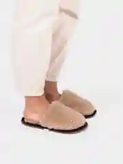 Бежевый тапочки домашние, женские, мужские, меховые