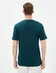 Зеленый футболка мужская Koton трикотажная
