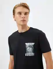 Черный футболка мужская Koton трикотажная