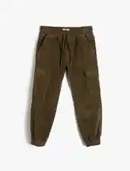 Хаки брюки-джоггеры для мальчика KOTON из велюра