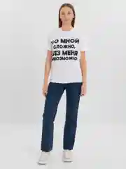 Белый футболка женская светящаяся в темноте