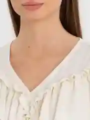 Белый рубашка, блузка женская, с рюшами