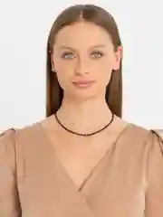 Чокер из циркона, с сердцем, из гематита