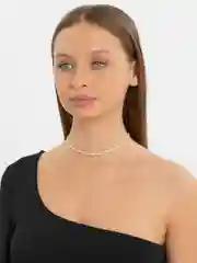 Белый чокер на шею из бисера, со звездой