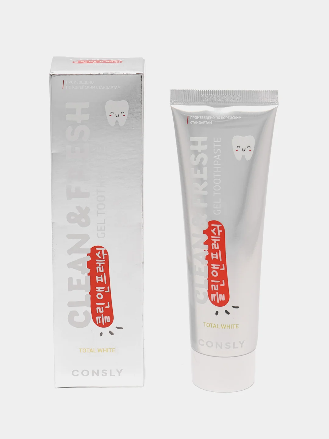 Гелевая зубная паста Consly "Clean&Fresh" отбеливающая, с фтором, 105 г