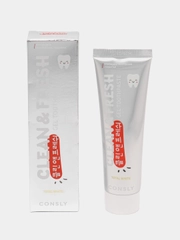 Гелевая зубная паста Consly "Clean&Fresh" отбеливающая, с фтором, 105 г
