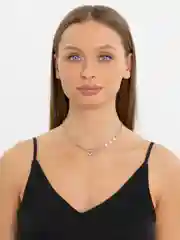 Серебряный цепочка чокер с замком тогл