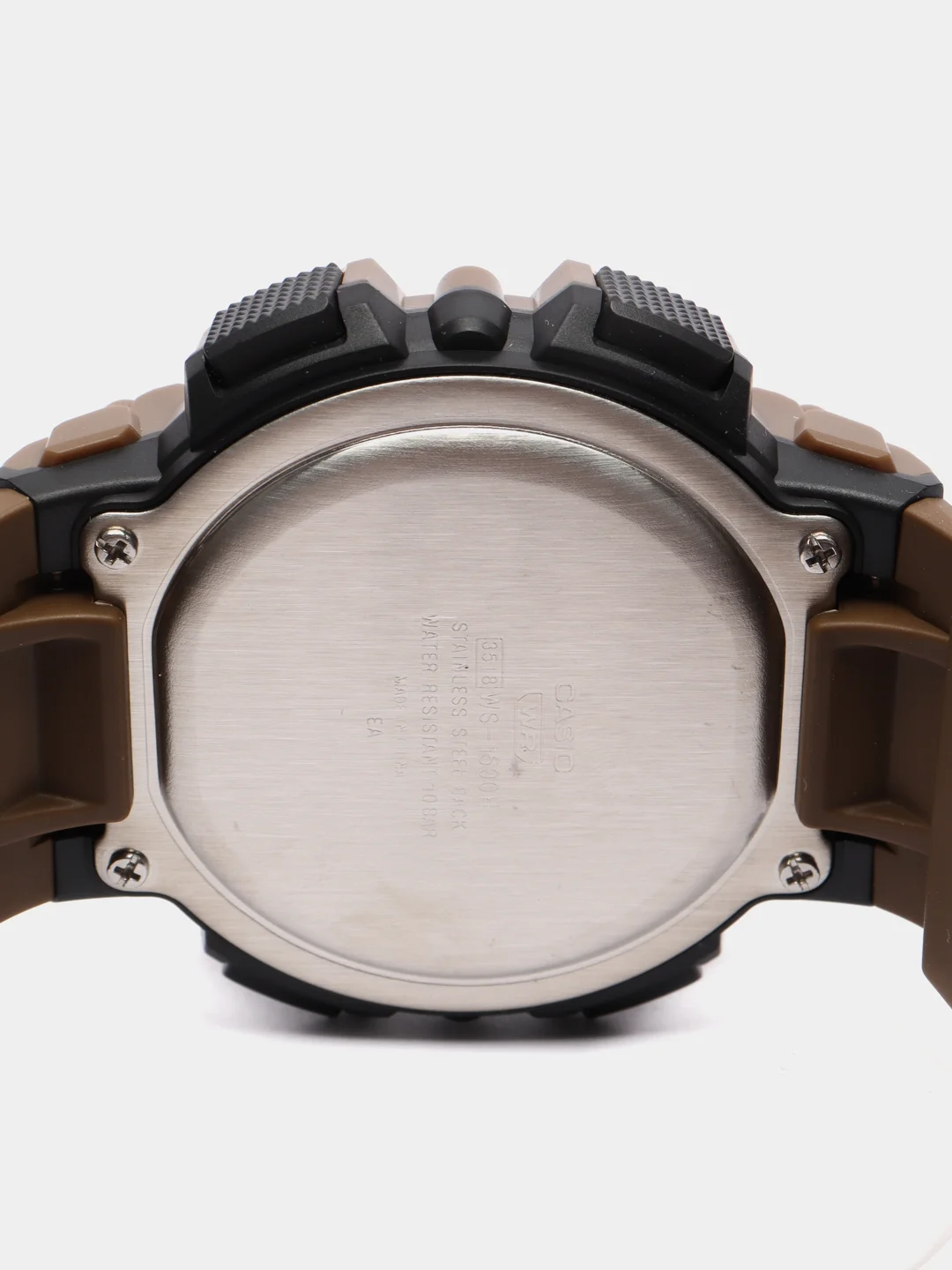 Песочный хаки часы наручные электронный Casio Collection WS-1500H / Casio Illuminator AE-1500W