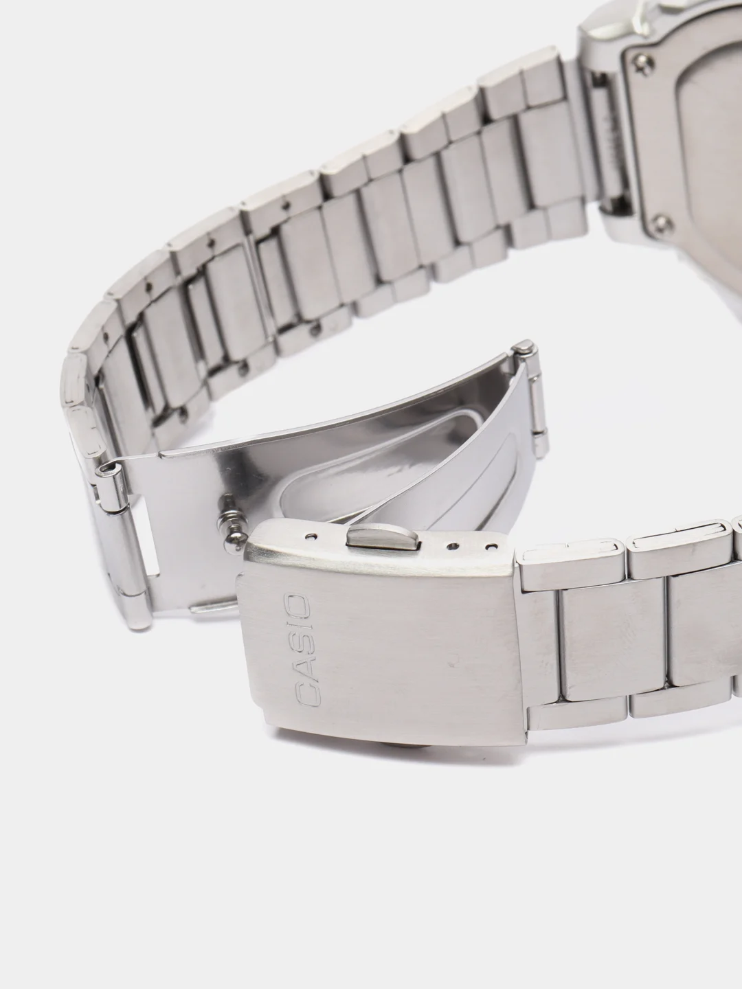 Серебряный часы наручные электронные Casio Collection W-219H