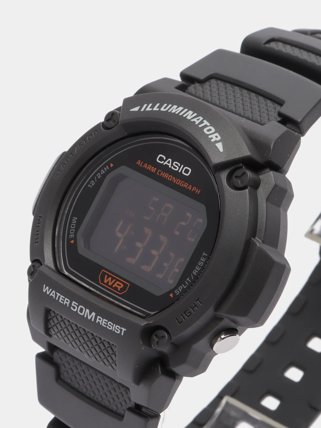 Черный часы наручные электронные Casio Collection W-219H