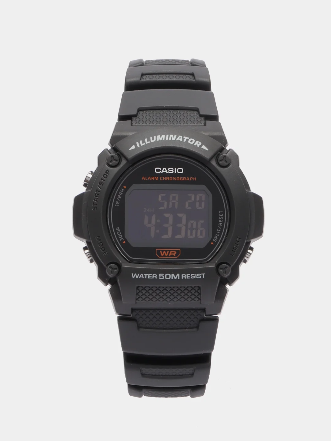Черный часы наручные электронные Casio Collection W-219H