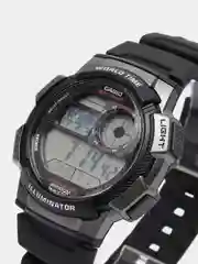 Хром часы наручные электронный Casio Illuminator AE-1000W