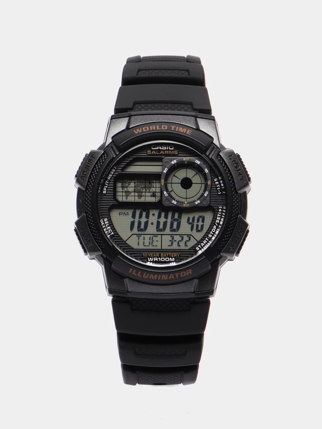 Черный часы наручные электронный Casio Illuminator AE-1000W