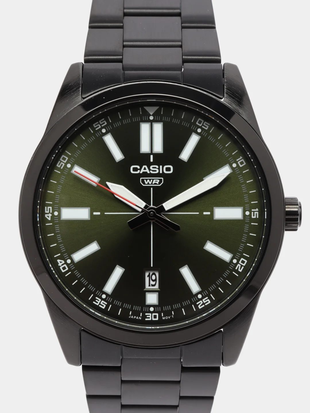 Тёмно-зелёный часы наручные CASIO MTP-VD02