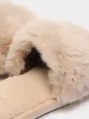 Бежевый тапочки женские домашние, Lion