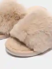 Бежевый тапочки женские домашние, Lion
