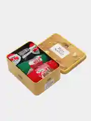 Бронзовый новогодние женские носки в подарочной коробочке 3 пары