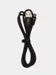 Черный кабель зарядный Hoco X89 / USB - Type - C / быстрая зарядка / 1 метр / нейлоновый / черный