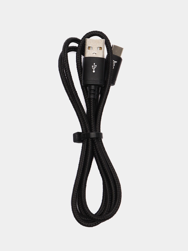 Кабель зарядный Hoco X89 / USB - Type - C / быстрая зарядка / 1 метр / нейлоновый / черный