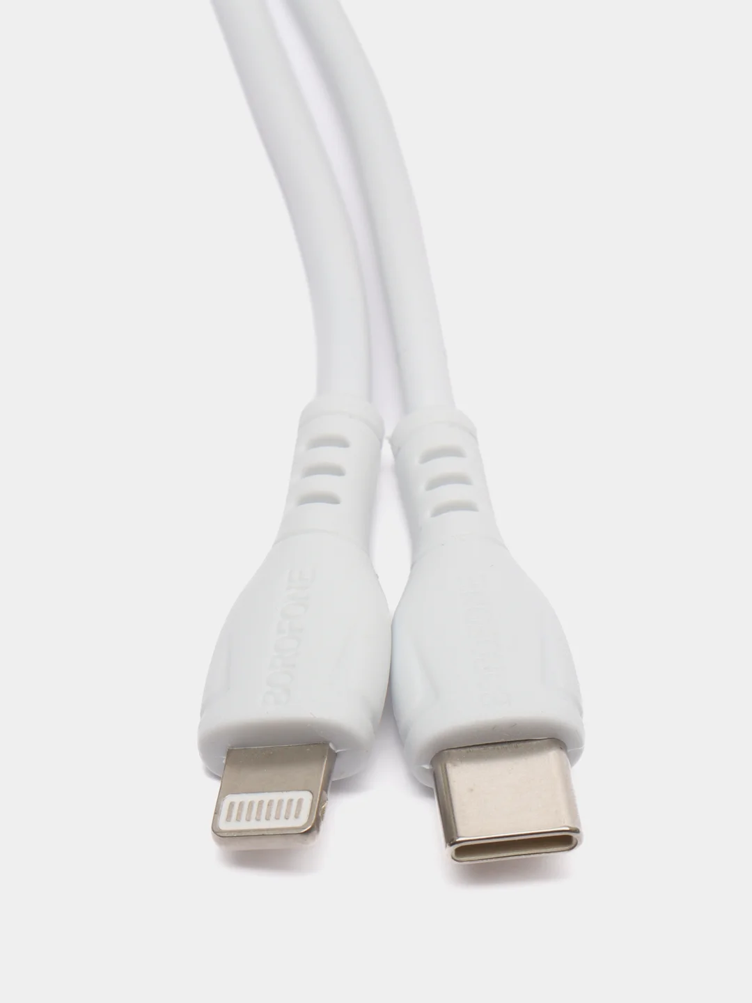 Белый кабель зарядный для iPhone, Borofone BX51, 1 m, Type-C / Lightning
