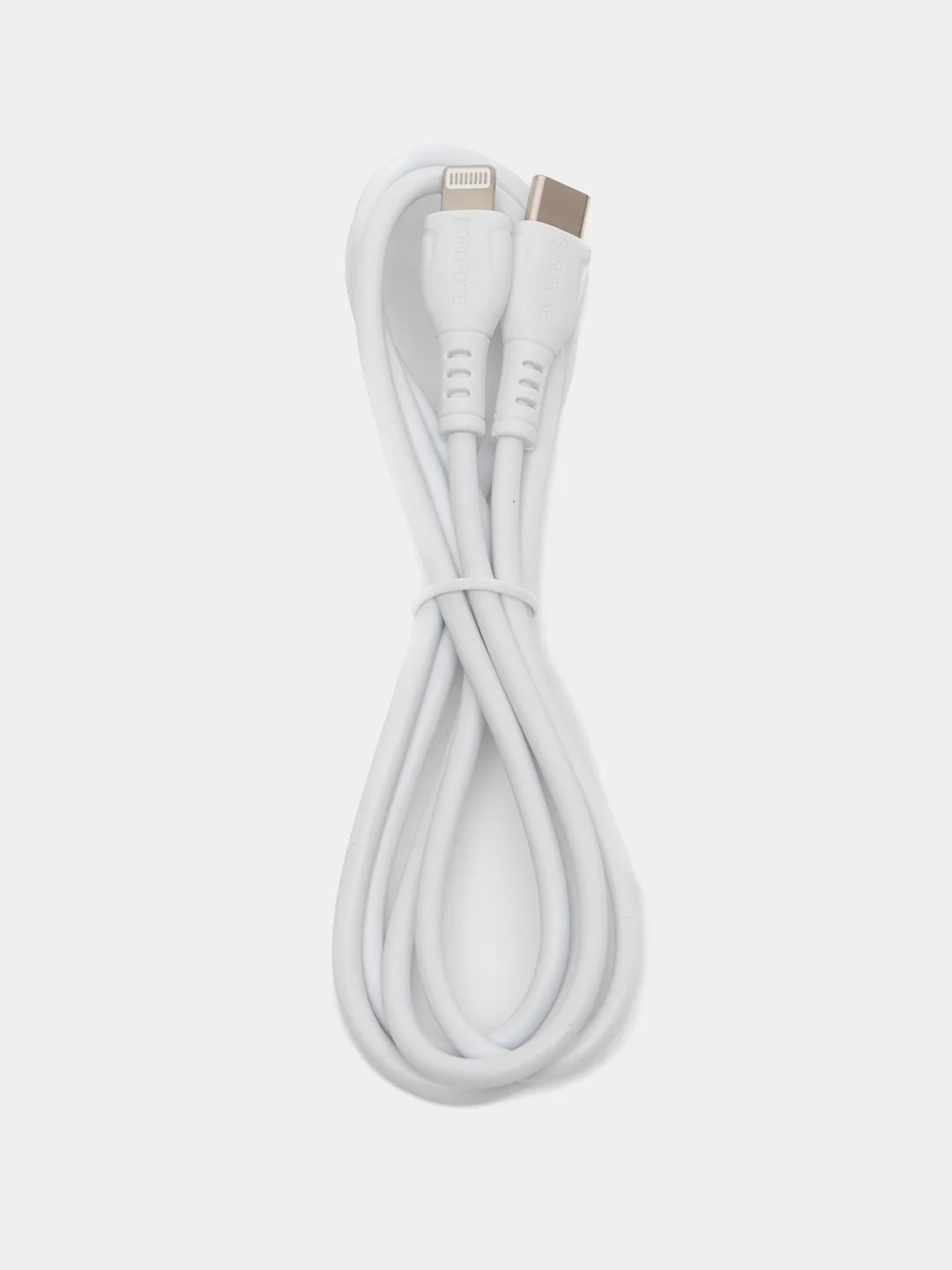 Белый кабель зарядный для iPhone, Borofone BX51, 1 m, Type-C / Lightning