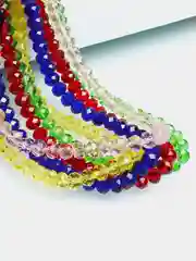 Багровый бусины рондели стеклянные граненые "хрустальные"