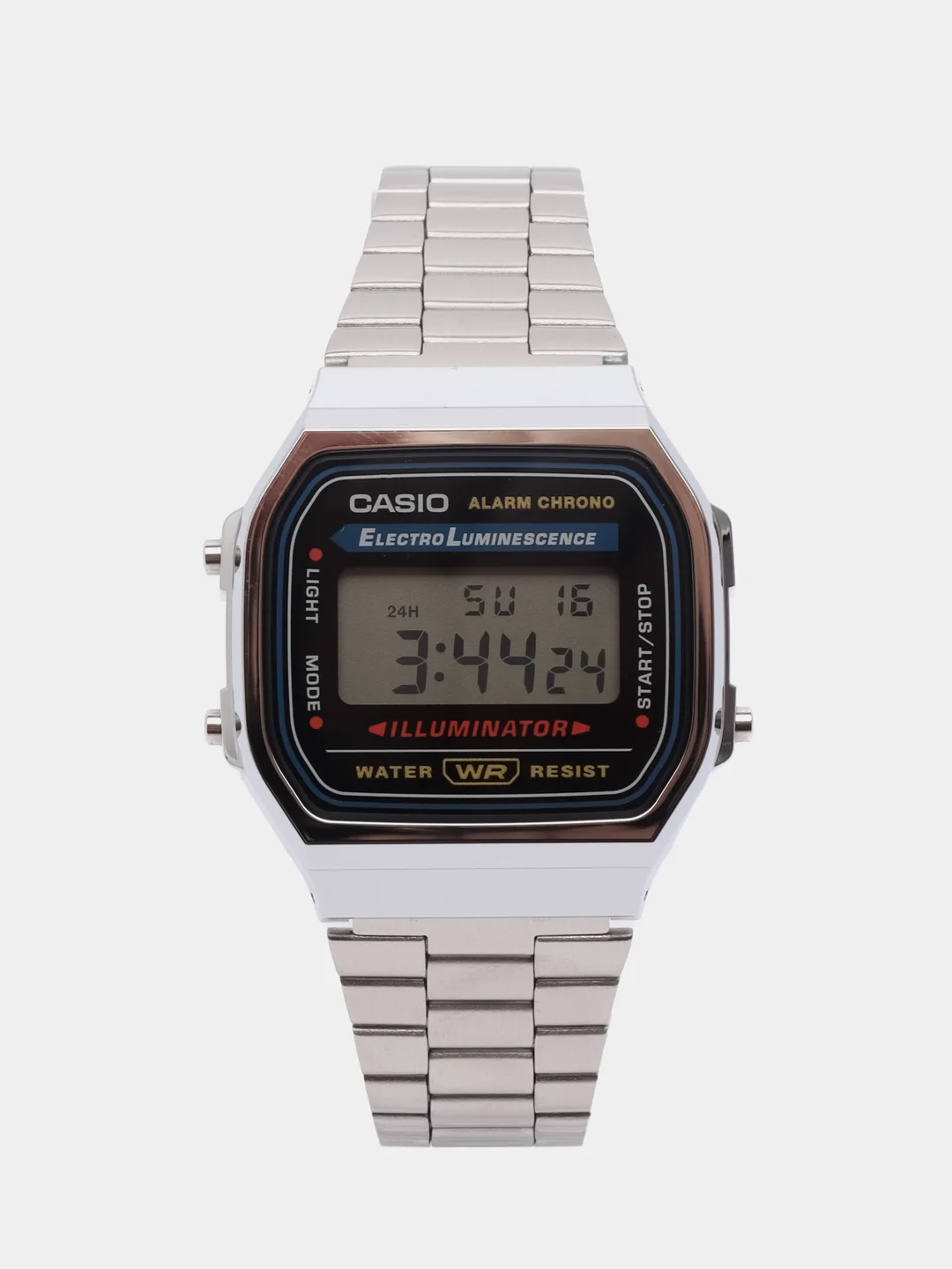 Серебряный часы наручные электронный Casio Vintage A-168